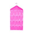 thumbnail image 1 of Bolsa de almacenamiento colgante a prueba de polvo, visible, con 16 rejillas, multifunción, organizador de calcetines, sujetadores y ropa interior para dormitorio., 1 of 8