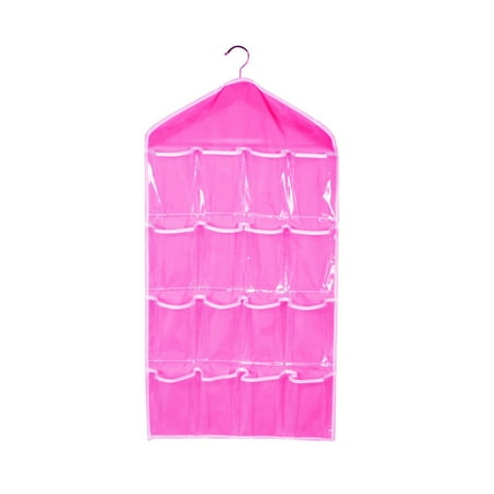 

FireZ Hanging Storage Bag High Capacity Dust-proof Transparent Visible 16 Grid Multi-role Socks Bra Underwear Organizer for Bedroom