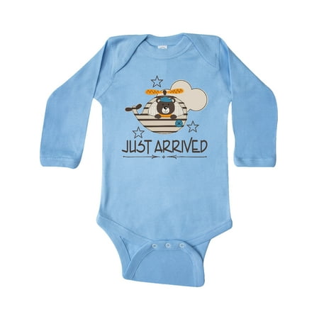

Inktastic Just Arrived Bear Baby Boy Gift Baby Boy Long Sleeve Bodysuit