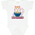 thumbnail image 3 of Inktastic I Love Noodles with Cat Illustration Boys or Girls Baby Bodysuit, 3 of 5