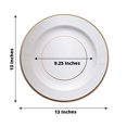 thumbnail image 3 of Efavormart 25 Pack | 13" White Sunray Heavy Duty Paper Disposable Charger Plates, 3 of 10