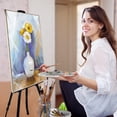 thumbnail image 2 of Art Painting Display Artist Easel Stand,General Portable Metal Adjustable Easels for Painting Canvases Height from 17 to 66 Inch - Carry Bag for Table-Top/Floor Displaying and Wedding Signs - Black, 2 of 8