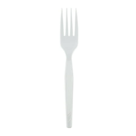 Dixie Black Polystyrene Forks - Individually Wrapped, 540 Count (6 Boxes, 90 Each), Medium-Weight For Parties, Offices & Catering