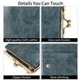 thumbnail image 5 of FALAN MULE Wallet Women Small RFID Blocking Bifold Leather Wallets for Women Vintage Coin Purse With Zipper and Kiss Lock, 5 of 7