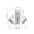 thumbnail image 2 of Uxcell 1/4-20 Thread 14mm Length D Ring Stainless Steel Camera Fixing Screw for Quick Release Plate, Silver, 2 of 5