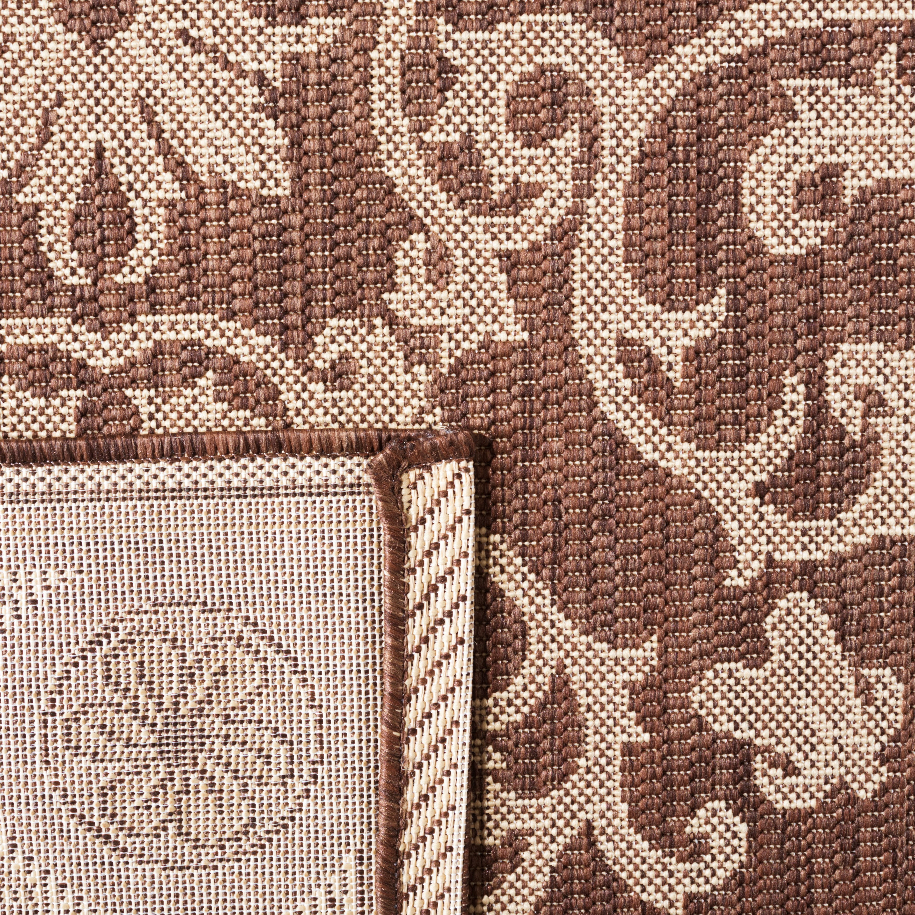 Safavieh Courtyard Cynthia Oriental Indoor/Outdoor Area Rug, Chocolate/Natural, 2' x 3'7"
