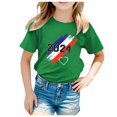 thumbnail image 1 of TZEWGL Thème Sportif Imprimés Manches Courtes Col Rond T-Shirts pour Enfants Taille 8-9T, 1 of 5