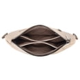 thumbnail image 5 of Montana West Crossbody Bag for Women with Dual Zipper Pockets, Beige, 5 of 6