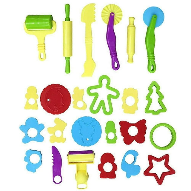 24pcs Plasticine Mold Toys Diy Plasticine Mold Plasticine Toys Animal Rolling Pin Mold Educational Playthings