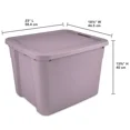 thumbnail image 4 of 20 Gallon Portable Gray Storage Tote with Secure Lid Stackable Utility Tub with Ergonomic Handles Heavy-Duty Plastic Bin for Garage Home Basement Attic Organization, 4 of 6