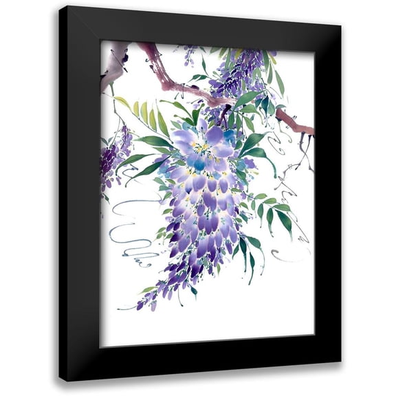 Parker, Nan Rae 11x14 Black Modern Framed Museum Art Print Titled - Wisteria Garden II