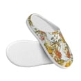 thumbnail image 3 of Lsque Ducks and Flowers Pattern Womens Comfort Cotton on Scuff With Memory Foam and Anti-skid Sole Slipper-46/47, 3 of 7