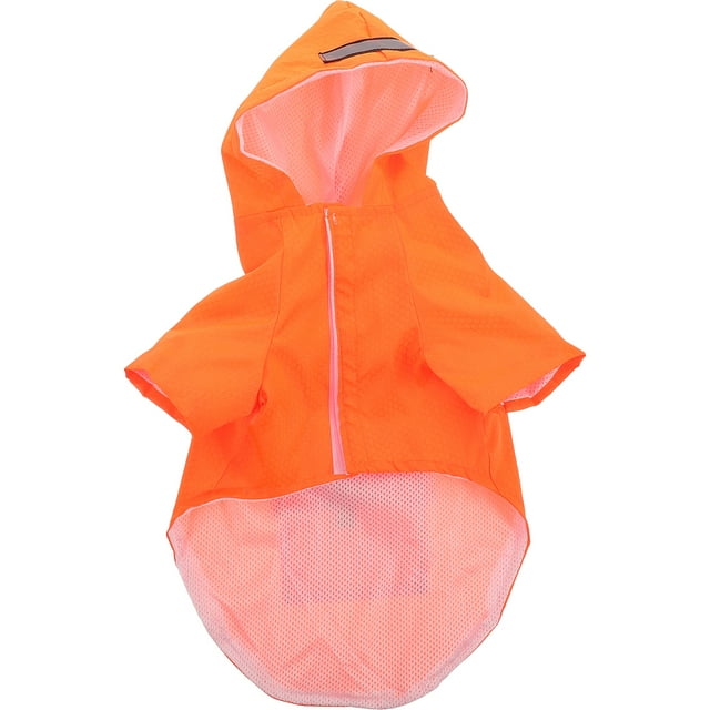BRIGHTFUFU Chubasquero reflectante para perros y mascotas Chubasquero con capucha para mascotas Ropa de doble capa al aire libre para perros