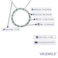 thumbnail image 3 of Vir Jewels 1/2 CTTW Blue and White Diamond Pendant Necklace for Women 14K White Gold 1/2 Inch, 3 of 7