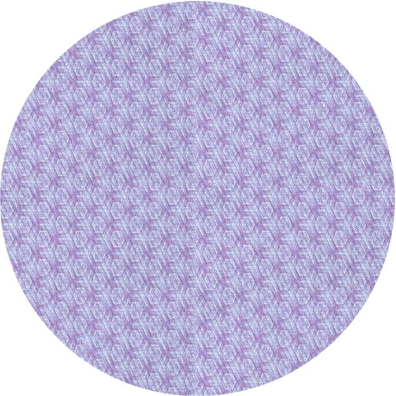 Ahgly Company Machine Washable Indoor Round Transitional Purple Mimosa Purple Area Rugs, 3' Round