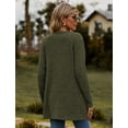 thumbnail image 2 of ORUYROP Cardigan Mode Automne 2023 pour Femmes Léger Ouvert Décontracté Long avec Poches, 2 of 7