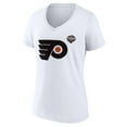 thumbnail image 2 of Women's Fanatics  White Philadelphia Flyers 2024 NHL Stadium Series Logo V-Neck T-shirt, 2 of 3