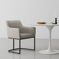 thumbnail image 2 of Manhattan Comfort Serena Dining Armchair with Steel Frame in Light Gray, 2 of 10