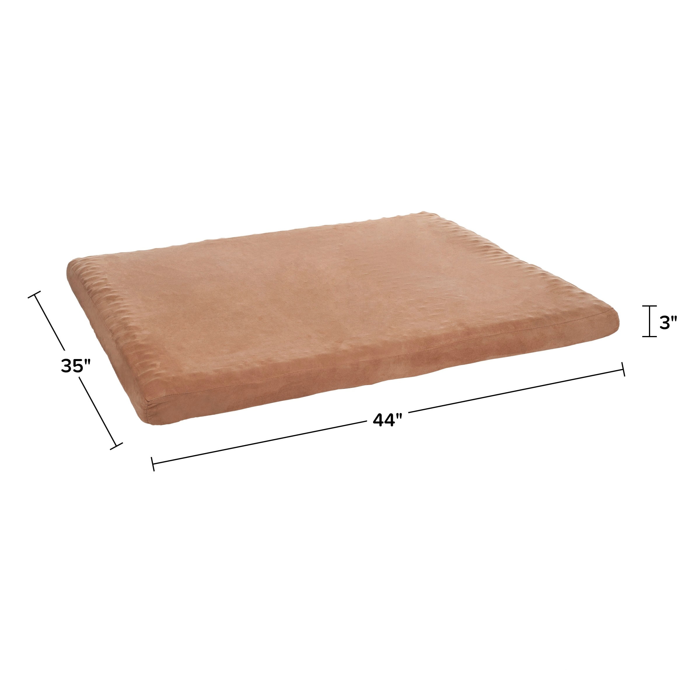 PETMAKER 44x35 Egg Crate-Style Foam Dog Bed with Removable Cover, Clay