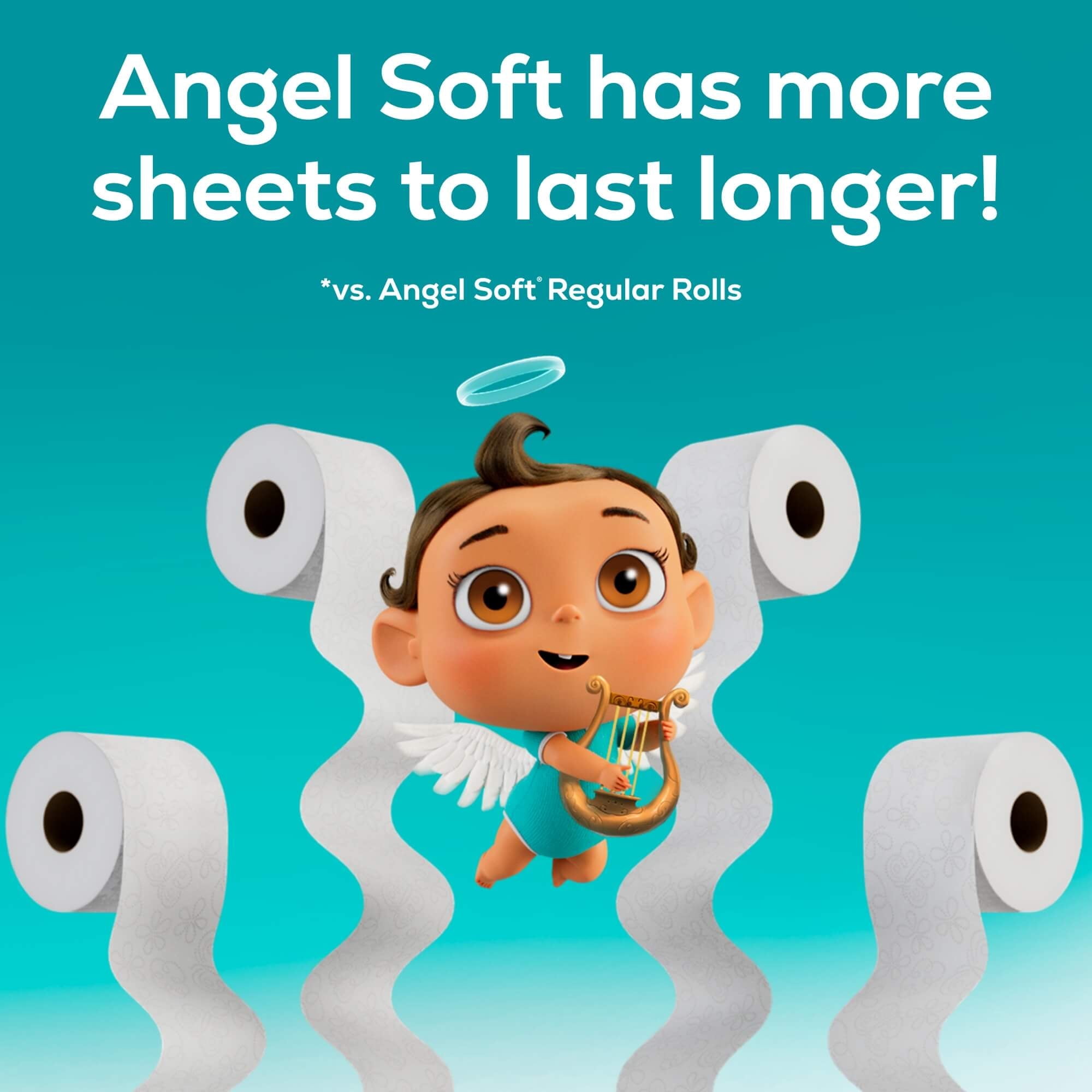Angel Soft 2-Ply Toilet Paper, 18 Mega Rolls, 320 Sheets per Roll