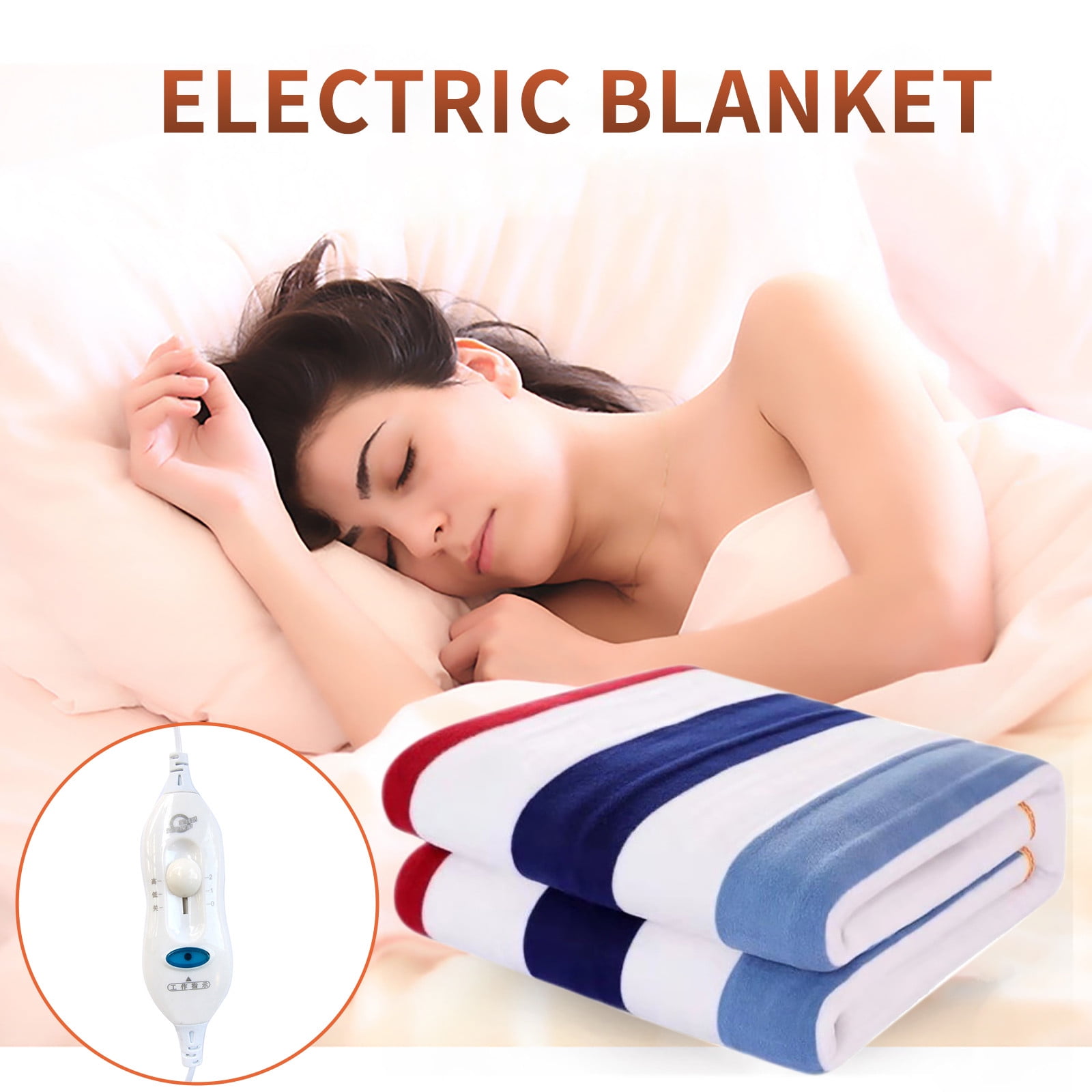 Wovilon Electric Blankets, Cozy Soft Heated Blanket, Flannel Electric Heated Winter Blanket Blanket Electric Heated Soft - 59"X 47"