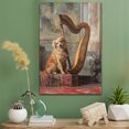 thumbnail image 2 of Cirnecodell Cute Dog Harp Stretched Canvas Size 8x12 – Retro Cirnecodell Dog Batter in Action With Harp for Themed Living Room, 2 of 5