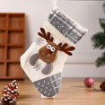 thumbnail image 5 of RV 3 piezas nuevo calcetín de Navidad gris blanco decoraciones de Navidad muñeco de nieve bolsa de regalo de Navidad árbol de Navidad colgante 26,5*17 cm brillar  Electrónica, 5 of 5