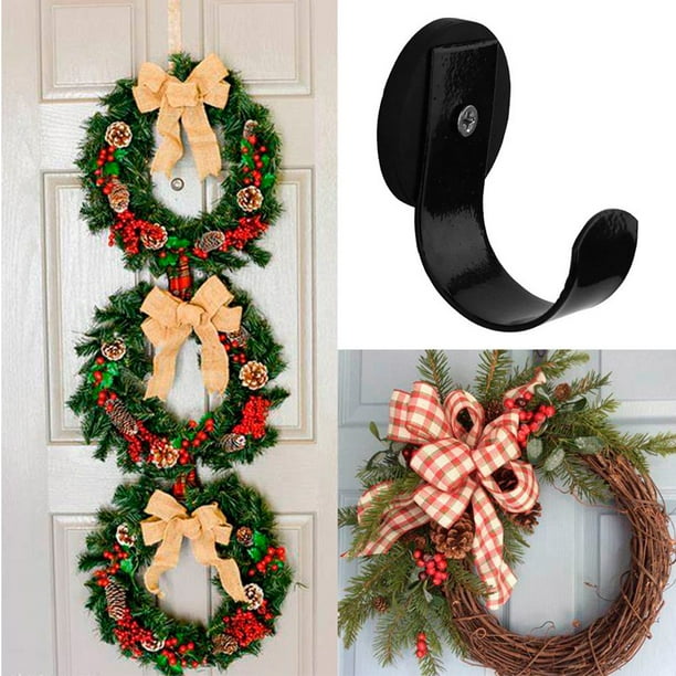 Magnetic Wreath Hanger 1.6 Inch Wreath Hook Scratch Free Wreath Holder Hook Heavy Duty Wreath Hanger Door Hook for Metal Doors Black Walmart