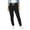 Black, variant on Ofreoo Womens Drawstring Elastic Waist Casual Pants Solid Color Trousers with Pockets For Home And Outdoor
