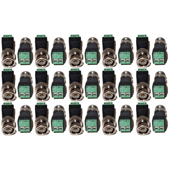 10 Pack BNC Male Coaxial Balun Connector to Screw Terminals - Use CAT5 ...