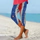 thumbnail image 2 of Pantalones de Yoga de Mujer Capris Impreso Casual Elástico, Pantalones de Yoga de Mujer de Cintura Alta para Todo el Uso de Temporada, 2 of 5