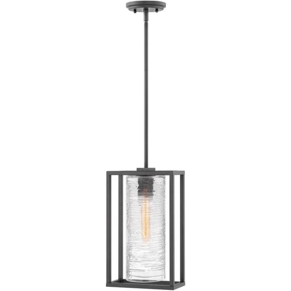 One Light Outdoor Hanging Lantern in Transitional-Modern Style 9 inches Wide By 15.25 inches High Bailey Street Home 81-Bel-2885365