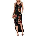 thumbnail image 2 of Robes Formelles et de Soirée Économies d'Été! Aqestyerly Robe Longue Sans Manches à Col Rond Imprimé pour Femmes Robes Maxi d'Été avec Poche, 2 of 6