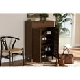 thumbnail image 5 of Coolidge Modern and Contemporary Walnut Finished 5-Shelf Wood Shoe Storage Cabinet with Drawer, 5 of 5
