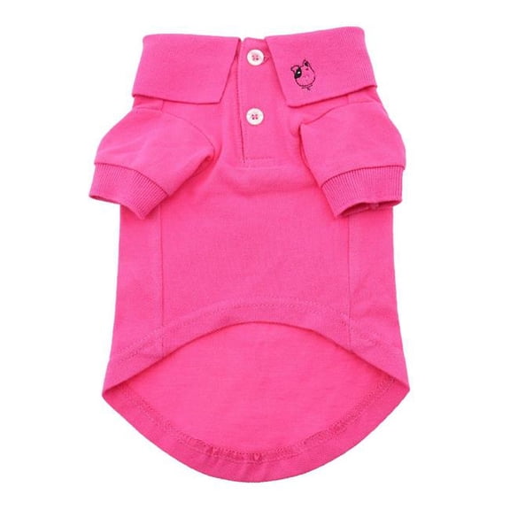 Doggie Design SDP-RS-3XL Solid Dog Polo, Raspberry Sorbet - 3XL