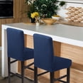 thumbnail image 1 of PiccoCasa Stretch Bar Stool Covers for Counter Short Back Chair Slipcovers Dark Blue 2, 1 of 8