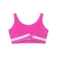 thumbnail image 4 of JanJean Kids Girls Athletic Sports Vest Top Soft Crop Cami Sleeveless Shirt Bra Tops Gymnastics Hot Pink 12, 4 of 5