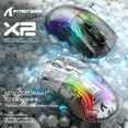 thumbnail image 3 of BAKIBO Wireless Gaming Mouse, PC Transparent Computer Mice with Dual mode BT5.0/2.4G, PixArt Chip 3D RGB Lighting, Ergonomic 7 Buttons, Rechargeable Mute Mouse for PC Laptop Tablet (Black/White), 3 of 7