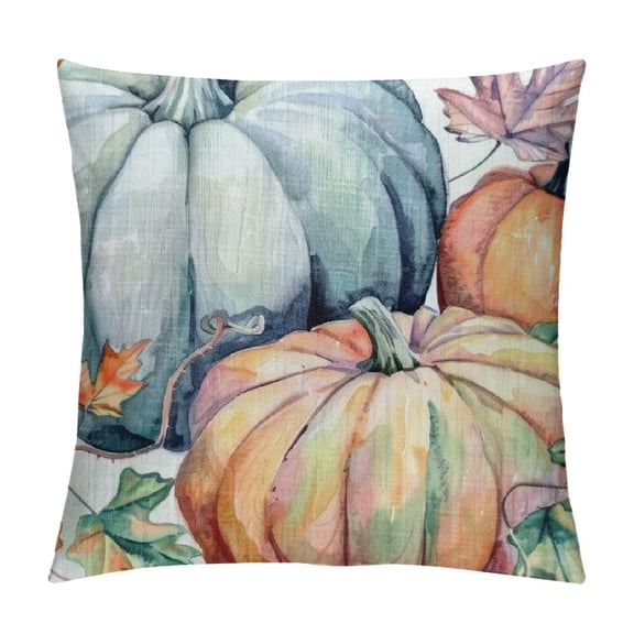 Qinduosi  Pillow Covers Pumpkin Autumn Fall Set of  Pillowcases Square Cushion Cover Throw Pillows Case Decorative for Sofa Couch Home Bedroom Chair Car Indoor Outdoor Inches