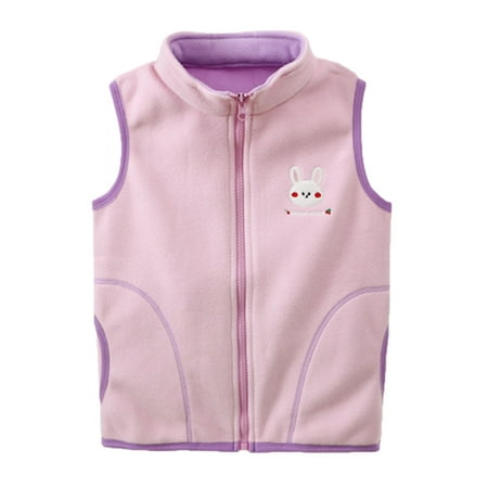 

NIUREDLTD Toddler Babys Girls Boys Cartoon Car Rabbit Prints Warm Thick Spring Winter Sleeveless Vest Clothes Coat