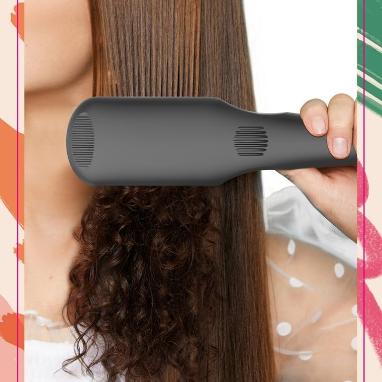 TYMO Ionic Hair Straightener Brush - Enhanced Ionic Straightening Brush  with 16 Heat Levels for Frizz-Free Silky Hair, Anti-Scald & Auto-off Safe 