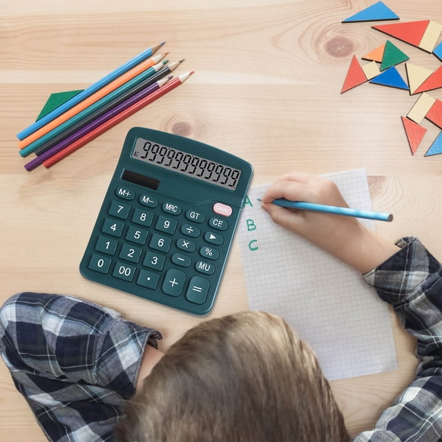 Large Button Calculator Basic Standard Mini Digital Desktop 11.5x7x1.5cm/4.5x2.8x0.6 Inches, 8-Digit Lcd Display Pocket Size for Home School Kids