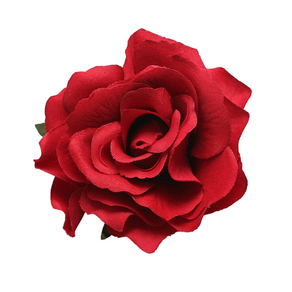 Rose Flower Hair Clip and Pin Brooch 2pcs Dressing Accessories for Party