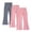 Multicolor_4, variant on Summer Toddler Girl's Flare Leg Long TrousersHigh Waist Flared Base Layer Sports Daily Wear Pants, 3-Pack