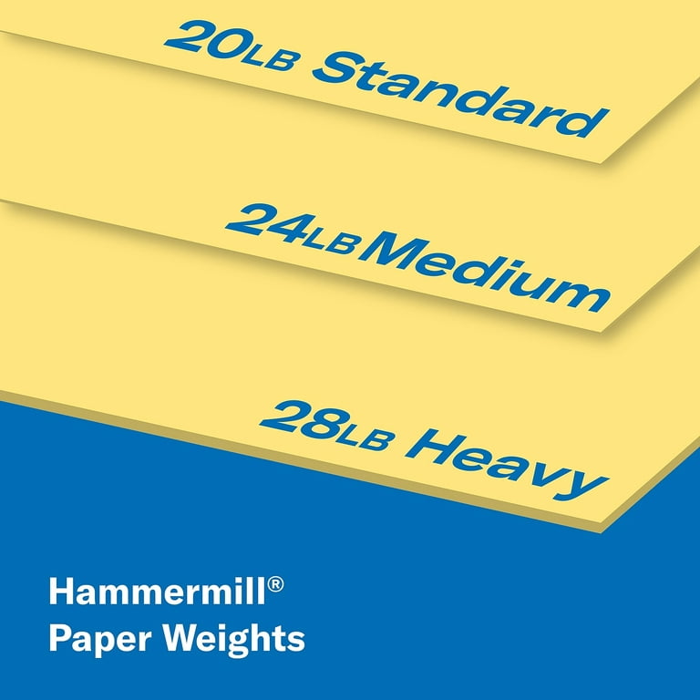 Hammermill Recycled Colored Paper, 20 lb, 8 1/2 x 11, Assorted Colors, 500  Sheets/Ream