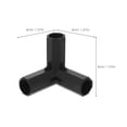 thumbnail image 2 of BESTYASH 24Ud Conectores Para Marco De Plantas 3 Vías Plástico Negro Para De Jardinería, 2 of 6