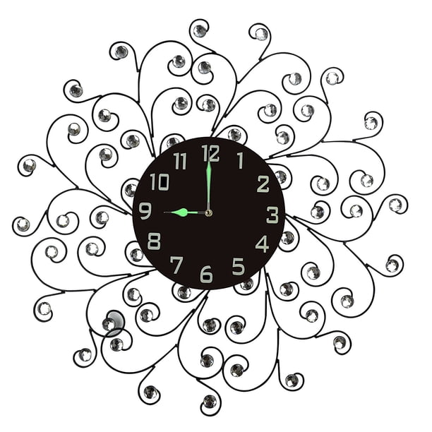 Lulu Decor Black Analog Asymmetrical Wall Clock, L56ND