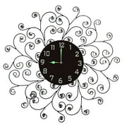 Lulu Decor Black Analog Asymmetrical Wall Clock, L56ND
