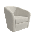 thumbnail image 2 of DHP Corie Round Swivel Accent Chair, Ivory, 2 of 9