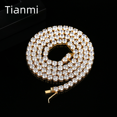thumbnail image 2 of Cadena de tenis Tianmi de 3 mm, collar europeo y americano, exquisita cadena de tenis de circonita para hombre, collar punk hip-hop, 2 of 6